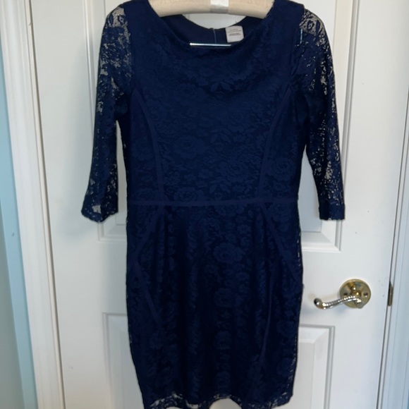 Zara Lace navy Dress, M - Picture 1 of 11